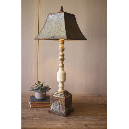 Laurel Foundry Modern Farmhouse Burkart Solid Wood Lamp & Reviews Wayfair